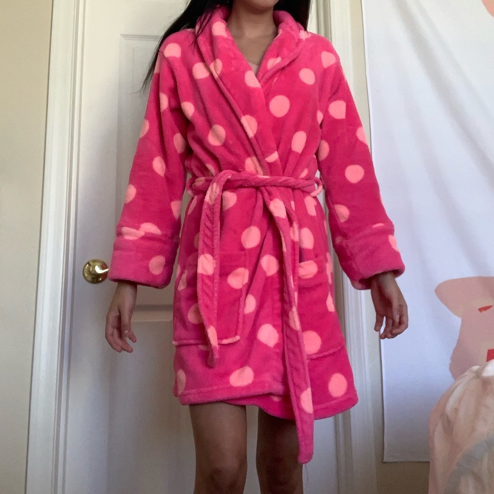 Victoria Secret Pink Polka Dot Bathrobe